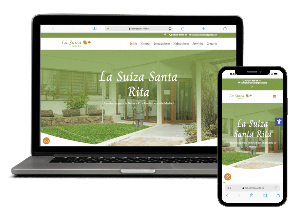 Página web residencia la suiza santa rita